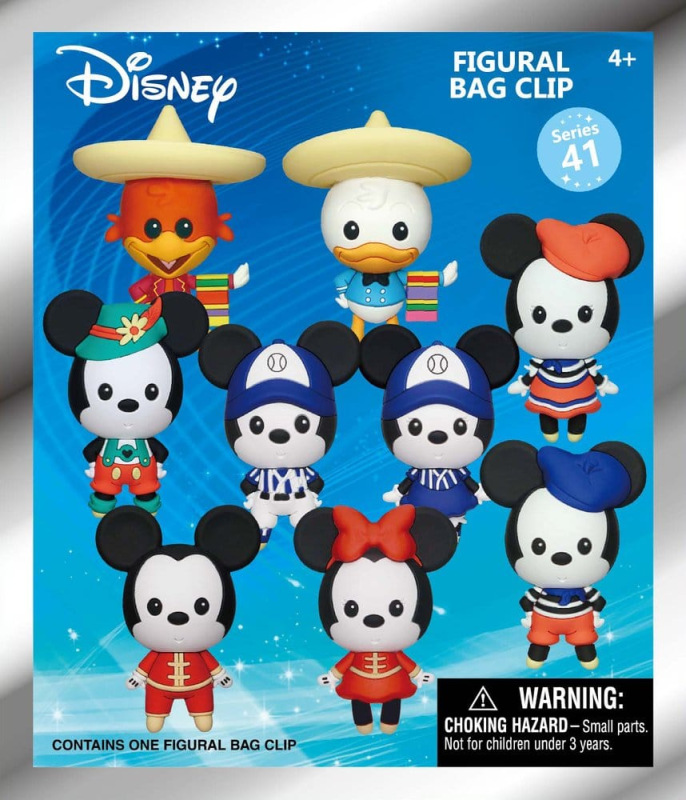 Mickey & Minnie Around the World 3D PVC Bag Clips Series 1 Blind Bag Display (24) 2