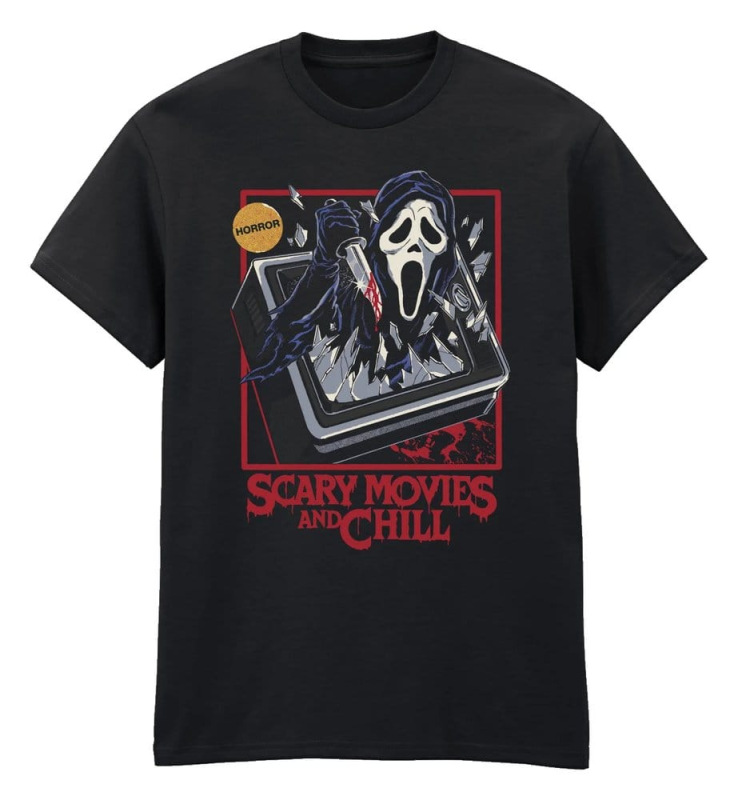 Steven Rhodes T-Shirt Scary Movies And Chill Black Size XL 1
