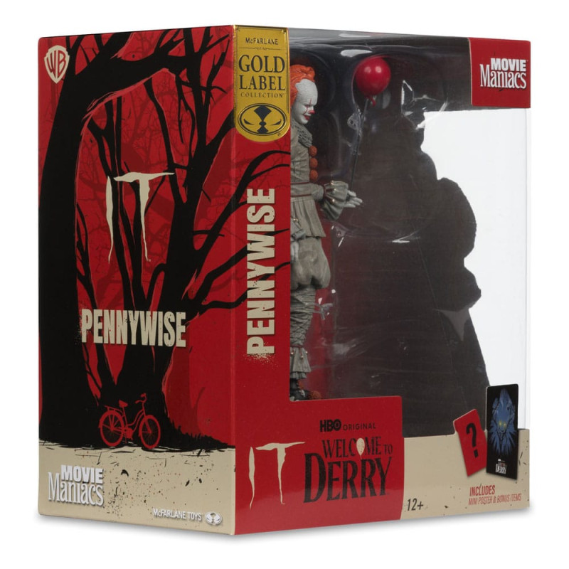 It: Welcome to Derry Movie Maniacs PVC Statue Pennywise (Gold Label) 16 cm 7