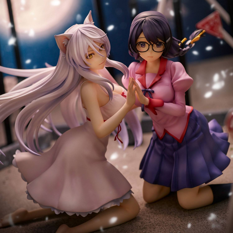 Nekomonogatari Monogatari Series PVC Statues Tsubasa Hanekawa Set (re-run) 19 cm 7