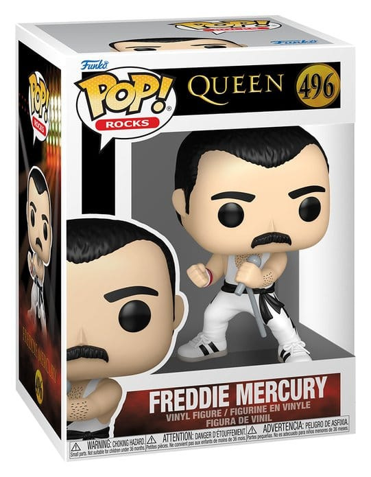 Queen POP! Rocks Vinyl Figure Freddie Mercury (white singlet) 9 cm 1