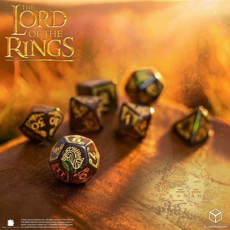 The Lord of the Rings Dice Set of 7 Rohan 7
