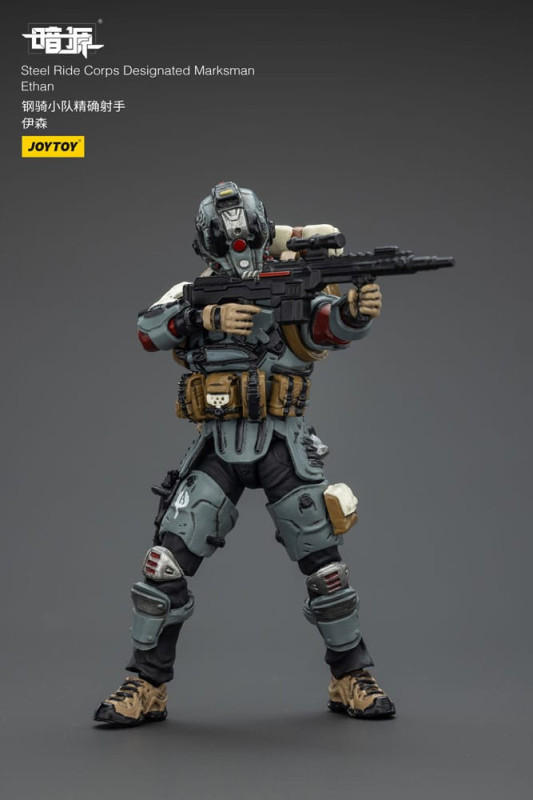 Steel Ride Corps Dark Source Action Figur Designated Marksman Ethan 7 cm 4