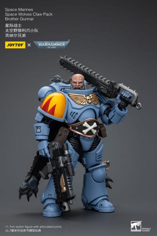 Warhammer 40k Action Figure 1/18 Space Marines Space Wolves Claw Pack Brother Gunnar 12 cm