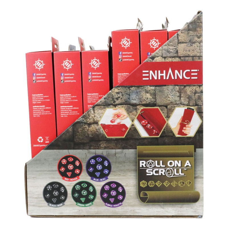 Enhance Tabletop Roll on a Scroll Bag with Dice Assortment (15) 2