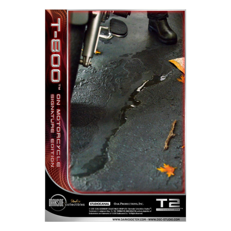 Terminator 2 Statue T-800 On Motorcycle Limited Signature Edition Exclusive 70 cm 13