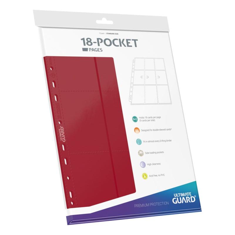 Ultimate Guard 18-Pocket Pages Side-Loading Red (10) 1