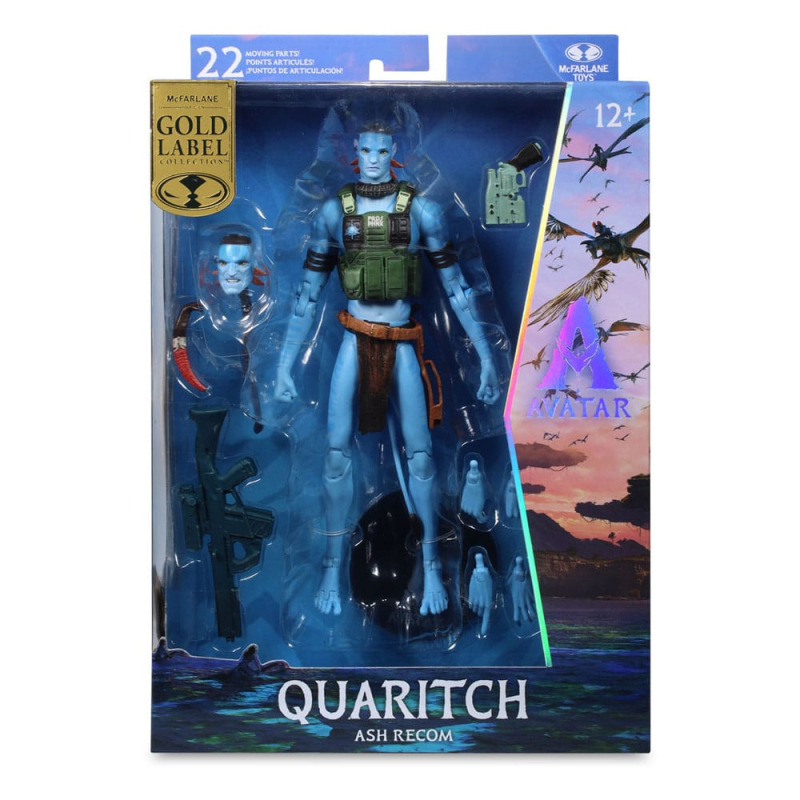 Avatar: Fire and Ash Action Figure Quaritch (Ash Recom) (Gold Label) 18 cm 7