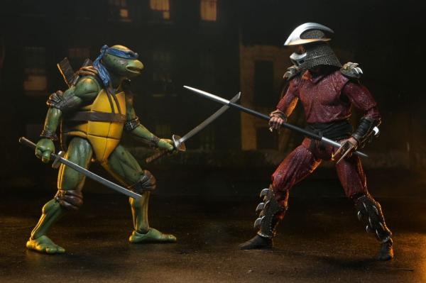 Teenage Mutant Ninja Turtles (1990 Movie) Action Figure Roof Top Battle Shredder vs Leo 18 cm 12