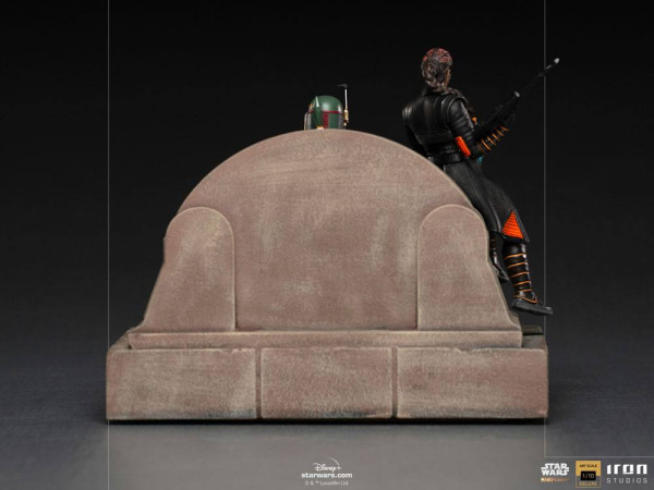 Star Wars The Mandalorian Deluxe Art Scale Statue 1/10 Boba Fett & Fennec on Throne 23 cm 4