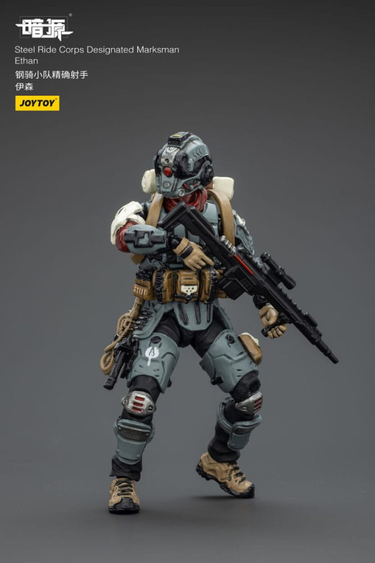 Steel Ride Corps Dark Source Action Figur Designated Marksman Ethan 7 cm 5