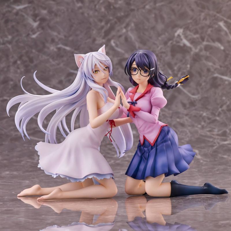 Nekomonogatari Monogatari Series PVC Statues Tsubasa Hanekawa Set (re-run) 19 cm 9