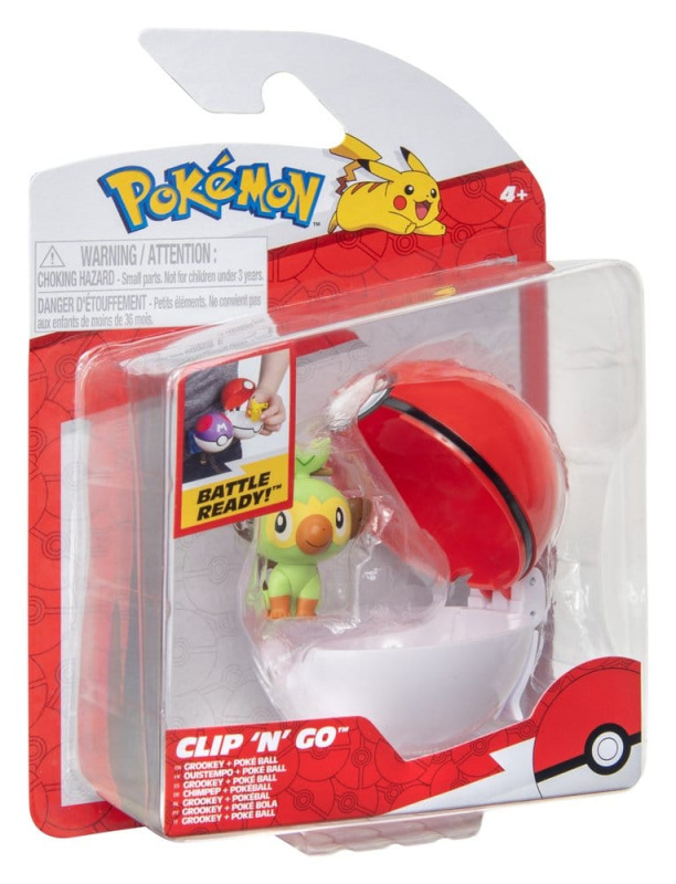 Pokémon Clip 'n' Go Action Figure Wave 21 Grookey & Poké Ball 2