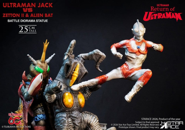 Return of Ultraman Diorama Statue 1/8 Ultraman Jack vs Zetton II & Alien Bat Battle scene 25 cm 3