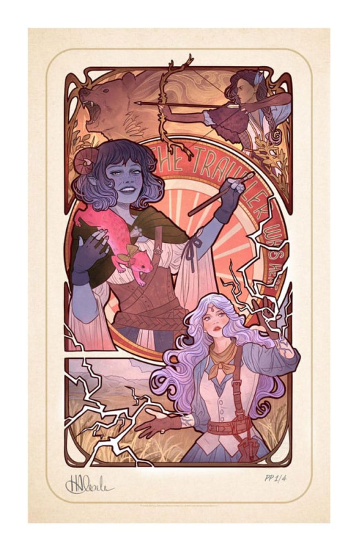 Critical Role Art Print Laura Bailey: 10th Anniversary Art Nouveau Illustrations 46 x 28 cm - unfram