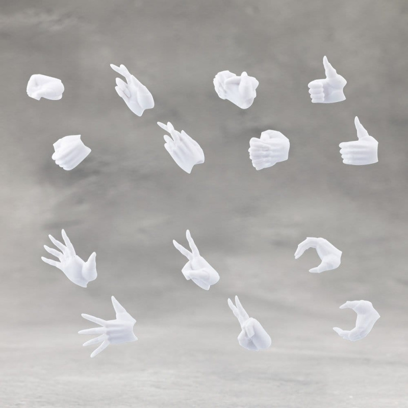 Megalomaria Unlimited Universe Model Kit Accessory Set Ex Hand Unit Female Type A WHITE Ver. 1