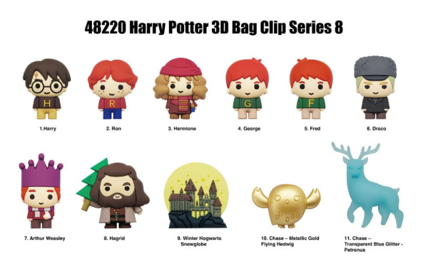 Harry Potter 3D PVC Bag Clips Series 8 Display (24) 2
