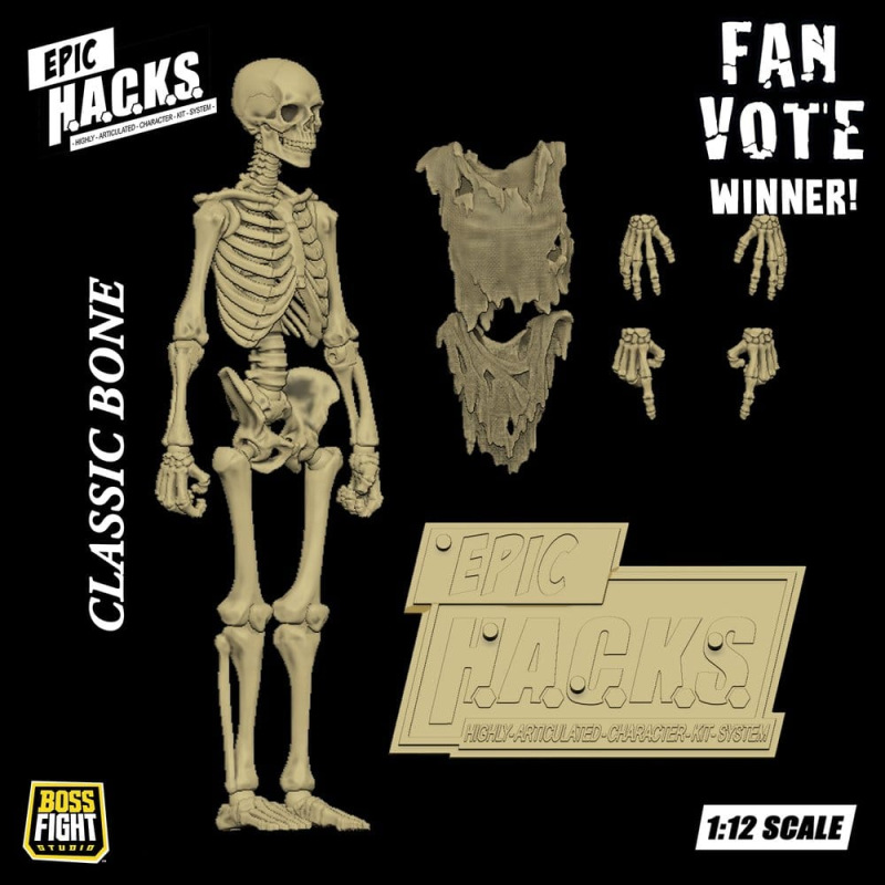Epic &nbsp;H.A.C.K.S. Action Figure 1/12 Skeleton Blank Classic Bone 1