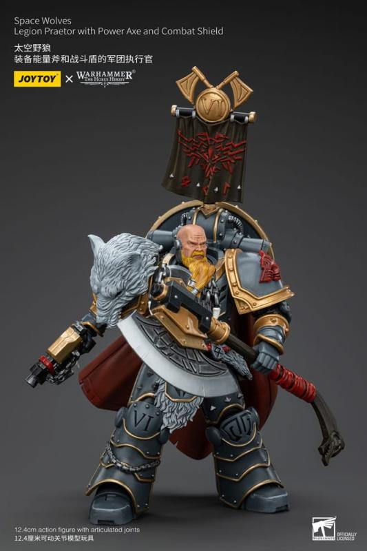 Warhammer The Horus Heresy Action Figure 1/18 Space Wolves Legion Praetor with Power Axe and Combat 7