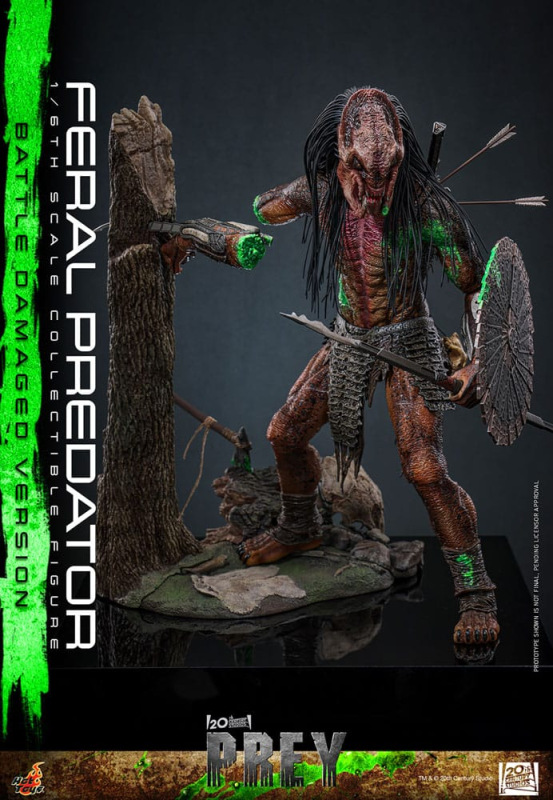 Prey Action Figure 1/6 Feral Predator (Battle Damaged Version) 37 cm 9