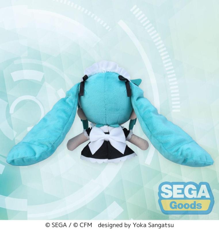 Hatsune Miku Project Diva Arcade Fuwa Petit Mini Plush Figure Miku Maid Ver. (EX) 16 cm 3