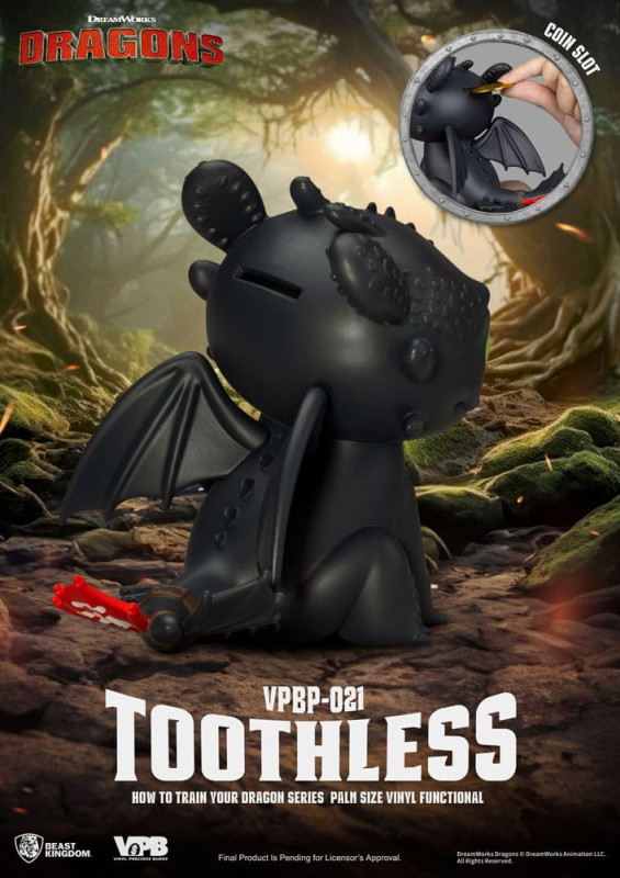 How to Train Your Dragon Piggy Vinyl Bank Toothless 12 cm 3