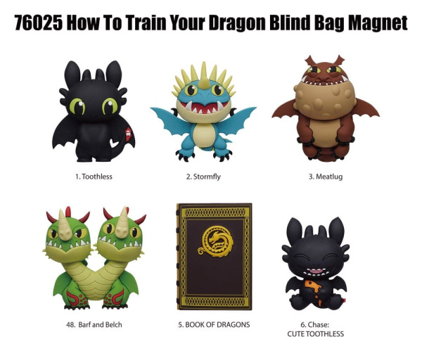 How to Train Your Dragon Magnets blind pack Series 1 Display (12) 2