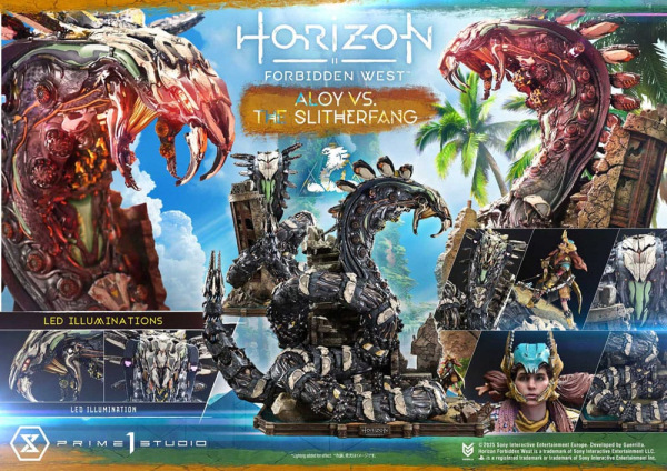 Horizon Forbidden West Ultimate Diorama Masterline Series Statue Aloy vs. The Slitherfang Bonus Vers 9