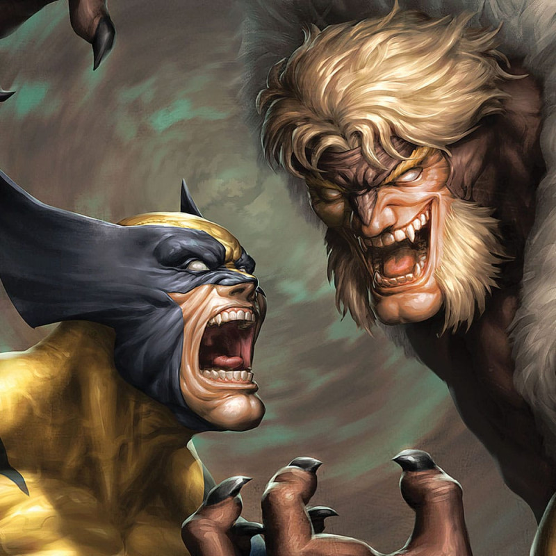 Marvel Art Print Wolverine vs Sabretooth 41 x 61 cm - unframed 2