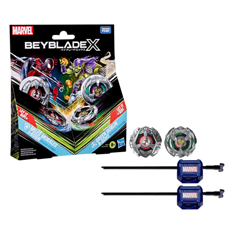 Beyblade X and Marvel Collab Miles Morales 1-60GN vs. Green Goblin 9-80HT 2