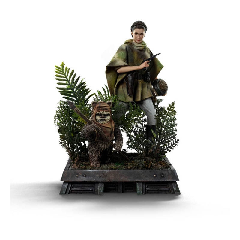 Star Wars Episode VI Art Scale Statue 1/10 Leia and Wicket 21 cm 2