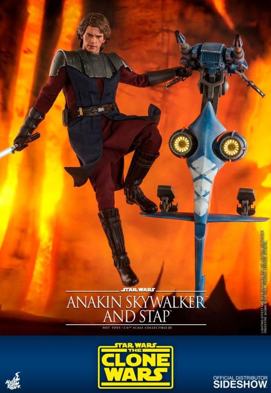 Star Wars The Clone Wars: Anakin Skywalker & STAP - Figure 1/6 - Hot Toys