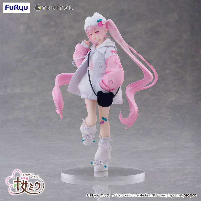 Hatsune Miku Tenitol PVC Statue Sakura Miku Cool style [petit] 19 cm 10