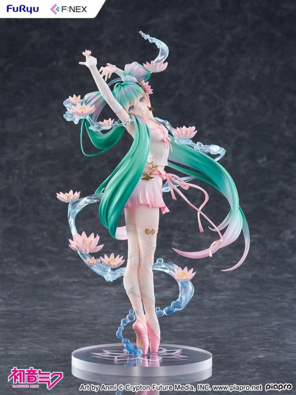Hatsune Miku F:NEX PVC Statue 1/7 Water lily Ver. 27 cm 2