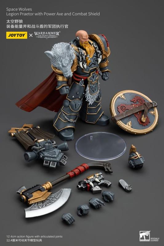 Warhammer The Horus Heresy Action Figure 1/18 Space Wolves Legion Praetor with Power Axe and Combat 8