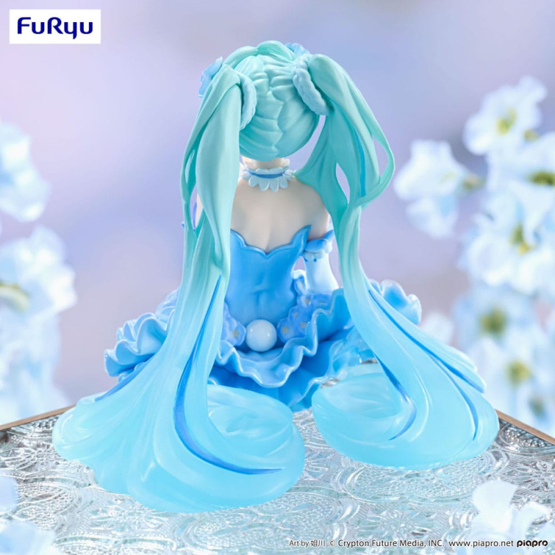 Hatsune Miku Noodle Stopper PVC Statue Flower Fairy Nemophila Pail Blue Color Ver. 15 cm 6