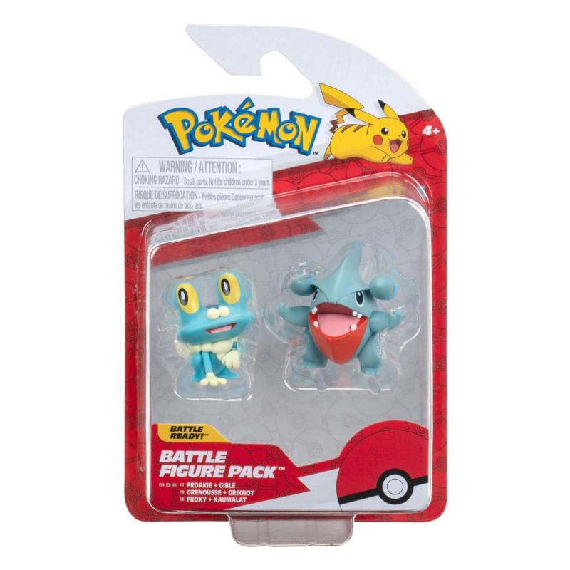 Pokémon Battle Figure First Partner Set Figure 2-Pack Gible, Froakie 5 cm