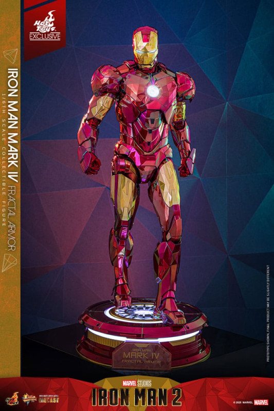 Iron Man Movie Masterpiece Diecast Action Figure 1/6 Iron Man Mark VI (Fractal Armor) Hot Toys Exclu 7