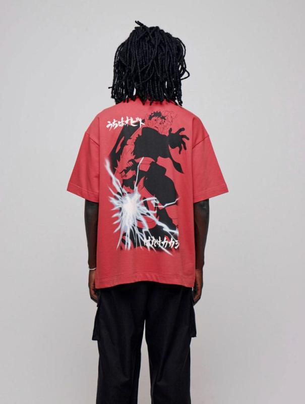Naruto Shippuden T-Shirt Graphic Red Size XL