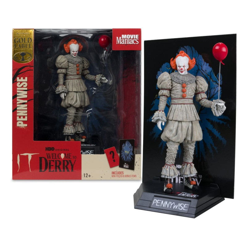 It: Welcome to Derry Movie Maniacs PVC Statue Pennywise (Gold Label) 16 cm 1