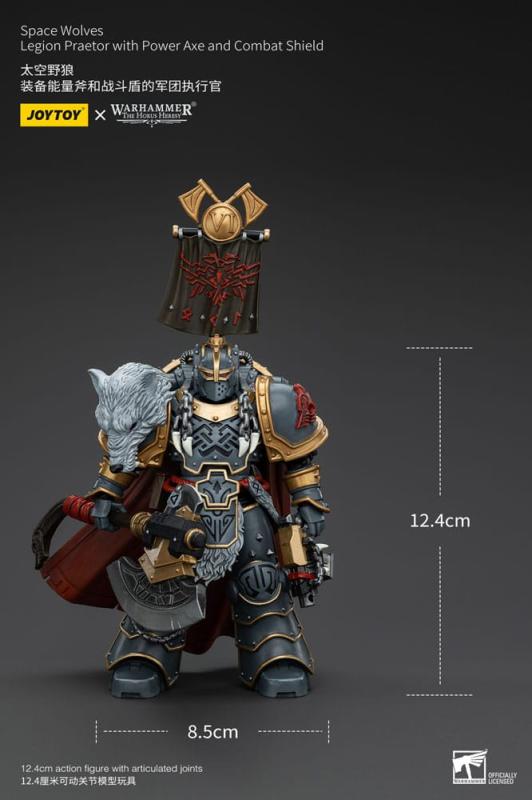 Warhammer The Horus Heresy Action Figure 1/18 Space Wolves Legion Praetor with Power Axe and Combat