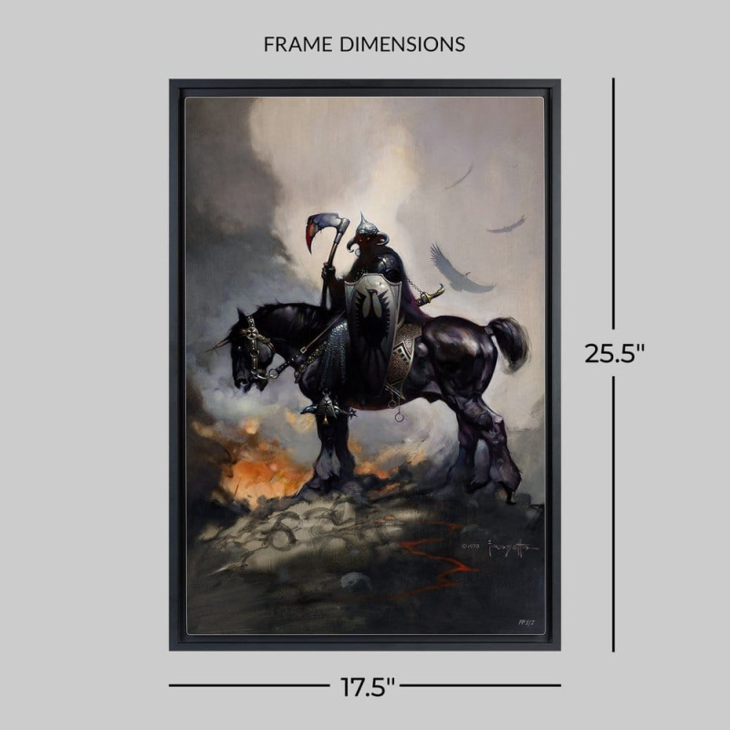 Frank Frazetta Fine Art Print Death Dealer I Rainbow Lava Holofoil 61 x 41 cm - unframed 4