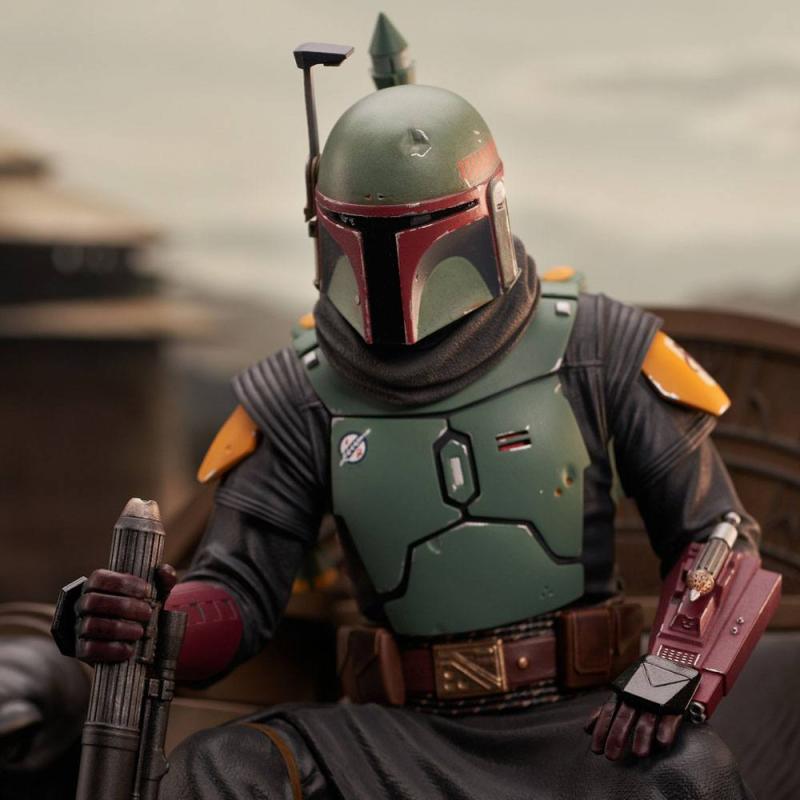 Star Wars: The Mandalorian Premier Collection 1/7 Boba Fett on Throne 24 cm 5