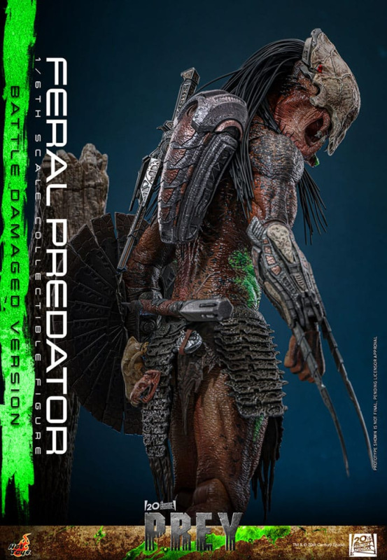Prey Action Figure 1/6 Feral Predator (Battle Damaged Version) 37 cm 10