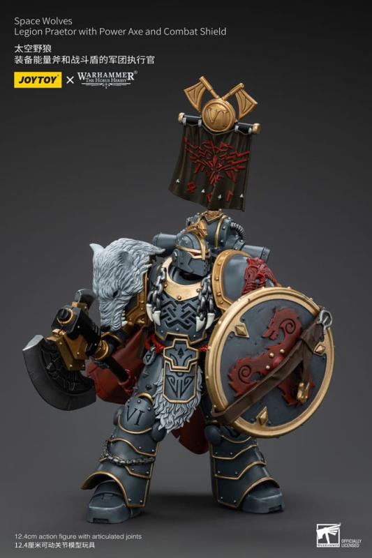 Warhammer The Horus Heresy Action Figure 1/18 Space Wolves Legion Praetor with Power Axe and Combat 6