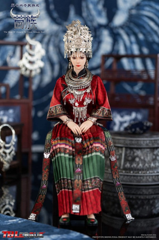 The Miao of China's 56 Ethnic Groups Figure 1/6 Red 30 cm 5
