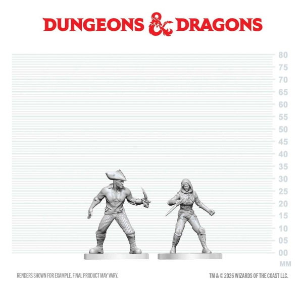 Dungeons & Dragons Nolzur's Marvelous Miniatures Unpainted Miniature Bandit & Pirate 14 cm 1