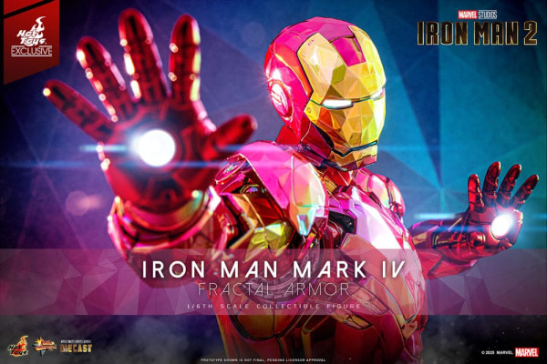 Iron Man Movie Masterpiece Diecast Action Figure 1/6 Iron Man Mark VI (Fractal Armor) Hot Toys Exclu 1