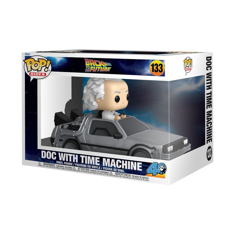 Back to the Future POP! Rides Deluxe Vinyl Doc w/Time Machine 9 cm 1