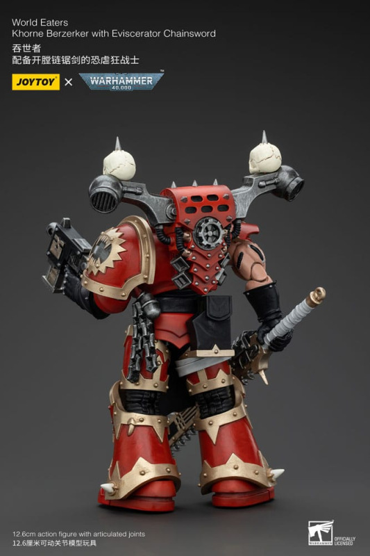 Warhammer 40k Action Figure 1/18 World Eaters Khorne Berzerker with Eviscerator Chainsword 13 cm 2